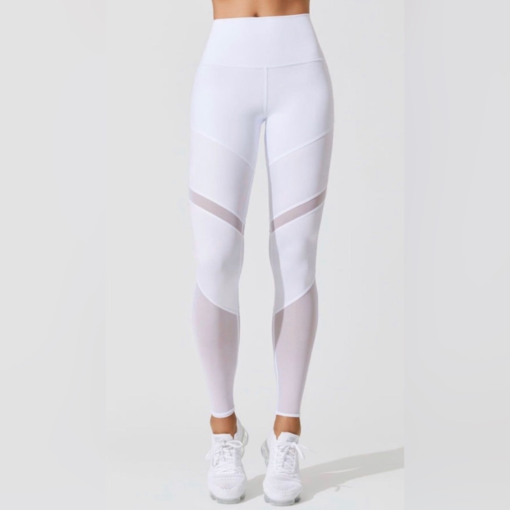 Alo Yoga High Waist Sheila Legging White Mesh